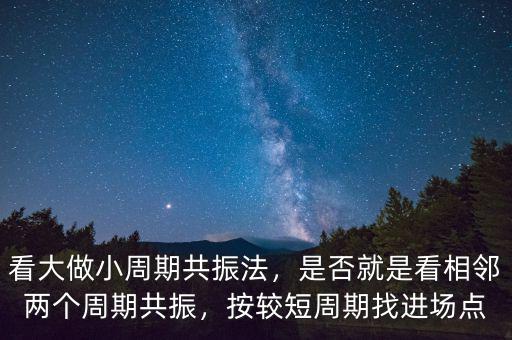 看大做小周期共振法，是否就是看相鄰兩個周期共振，按較短周期找進場點