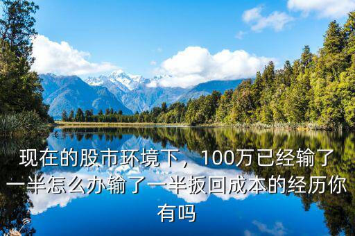 現(xiàn)在的股市環(huán)境下，100萬已經(jīng)輸了一半怎么辦輸了一半扳回成本的經(jīng)歷你有嗎
