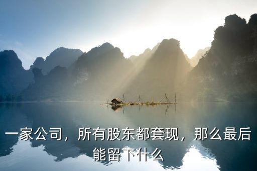 一家公司，所有股東都套現(xiàn)，那么最后能留下什么