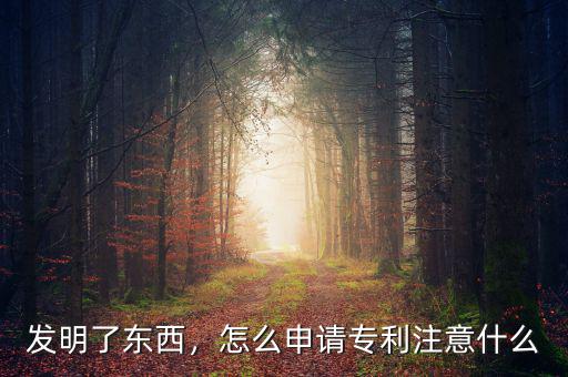 發(fā)明了東西，怎么申請(qǐng)專(zhuān)利注意什么