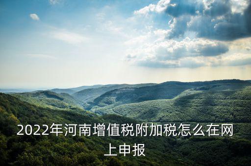 附加稅在什么網(wǎng)站申報(bào)表，2022年河南增值稅附加稅怎么在網(wǎng)上申報(bào)