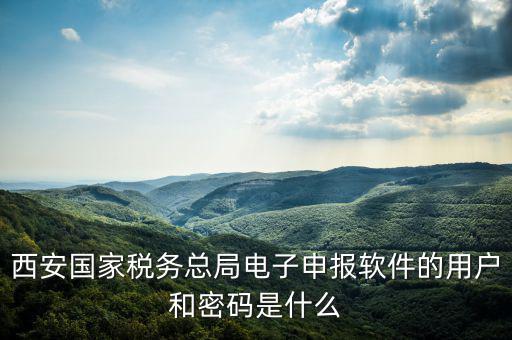 陜西省國家稅務(wù)局賬號(hào)是什么，你好我想問你 一下 網(wǎng)上國稅的用戶名和密碼是什么