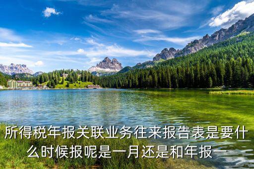 所得稅年報(bào)關(guān)聯(lián)業(yè)務(wù)往來(lái)報(bào)告表是要什么時(shí)候報(bào)呢是一月還是和年報(bào)一