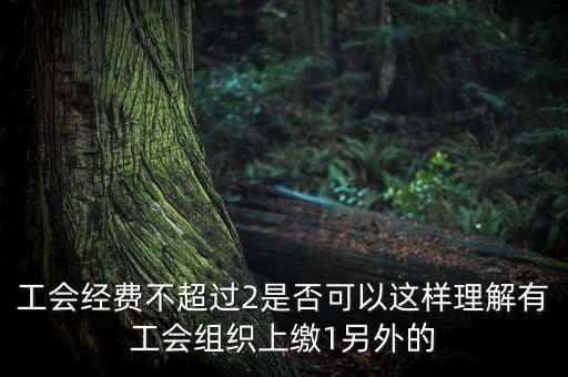 工會(huì)經(jīng)費(fèi)為什么收4，工會(huì)經(jīng)費(fèi)不超過(guò)2是否可以這樣理解有工會(huì)組織上繳1另外的