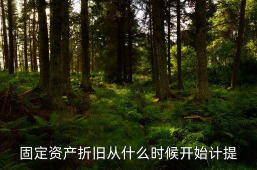 什么時候開始計提折舊，固定資產折舊從什么時候開始計提