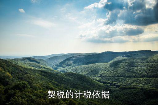 契稅計稅依據是什么，房產契稅的計稅依據