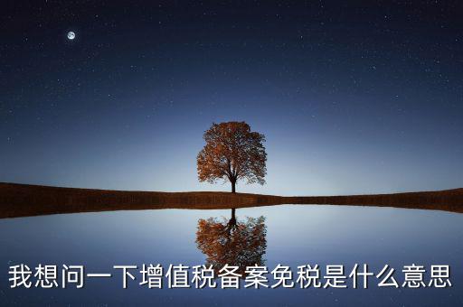 增值稅網(wǎng)上備案是什么意思，公司剛成立請問到稅務(wù)局備案是什么意思
