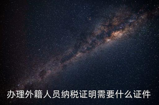 外籍個人所得稅備案要什么，外籍人員個人所得稅要如何申報