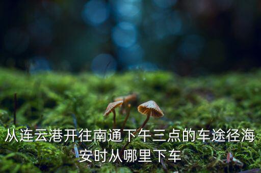 連云港到南通經(jīng)過什么地方，從連云港開往南通下午三點的車途徑海安時從哪里下車