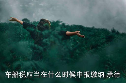 車(chē)船稅應(yīng)當(dāng)在什么時(shí)候申報(bào)繳納 承德