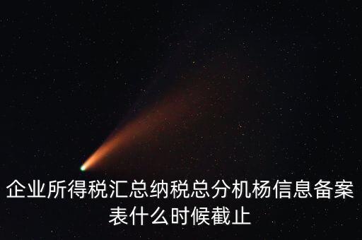 匯總所得稅備案什么時(shí)間，備案應(yīng)該在什么時(shí)候進(jìn)行求解