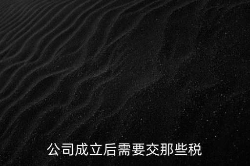 辦一個(gè)企業(yè)都需要交什么稅，公司成立后需要交那些稅