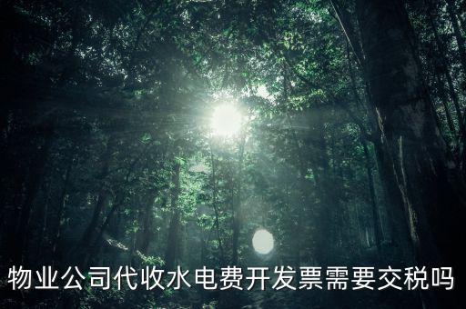 物業(yè)水費(fèi)要交什么稅，2022年4月物業(yè)公司開水電費(fèi)發(fā)票稅率