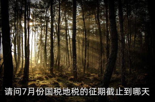 請(qǐng)問7月份國(guó)稅地稅的征期截止到哪天