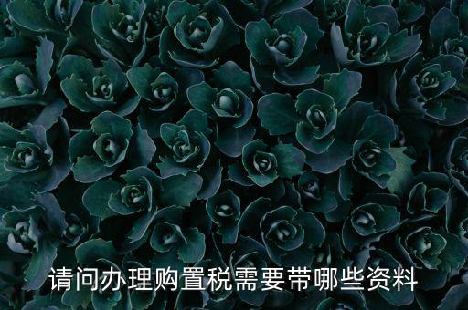 購(gòu)置稅辦理需要什么，購(gòu)買(mǎi)車(chē)輛購(gòu)置稅需要哪些手續(xù)