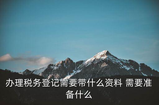 稅務(wù)局登記需要什么資料，稅務(wù)登記 代辦需要什么手續(xù)