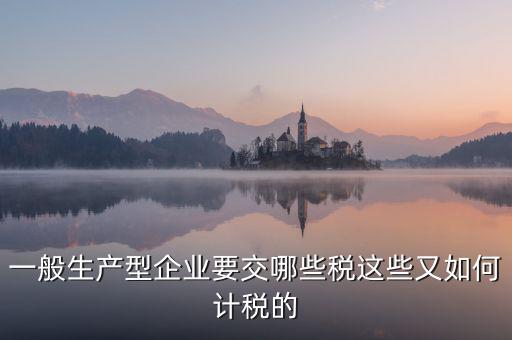 生產(chǎn)型企業(yè)交什么稅，一般生產(chǎn)型企業(yè)要交哪些稅這些又如何計稅的