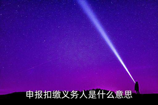 什么是非居民扣繳申報，非居民所得申報什么意思