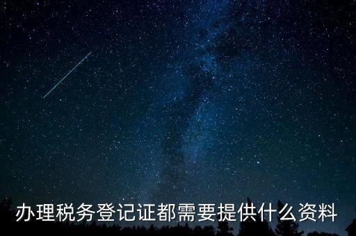 稅務登記證件包括什么，辦理稅務登記證都需要提供什么資料