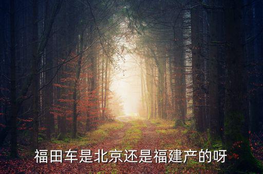 福田是什么國家，福田車是北京還是福建產(chǎn)的呀