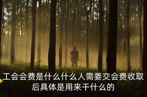工會(huì)會(huì)費(fèi)是什么什么人需要交會(huì)費(fèi)收取后具體是用來(lái)干什么的
