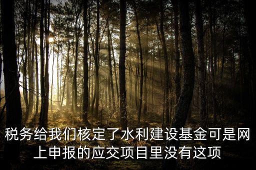 為什么水利建設(shè)無法申報，地稅電子稅務(wù)局的水利基金下滑找不到申報怎么辦