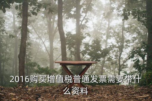 2016領(lǐng)發(fā)票需要帶什么，2016購買增值稅普通發(fā)票需要帶什么資料