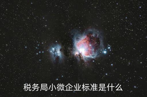 稅務局小微企業(yè)標準是什么