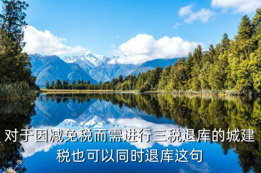 對于因減免稅而需進(jìn)行三稅退庫的城建稅也可以同時退庫這句