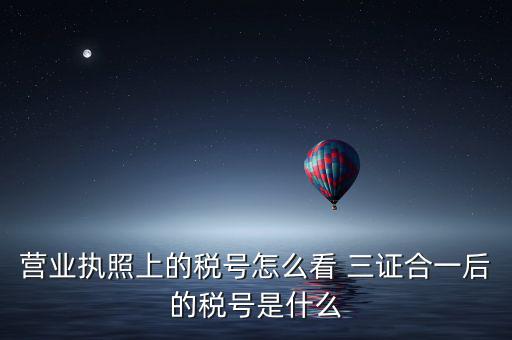 企業(yè)三證合一后稅號是什么，三證合一后企業(yè)的納稅人識別號是哪個