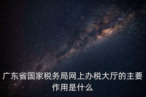 國稅網(wǎng)廳是什么，什么是電子稅務(wù)局