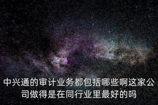 百旺中興通干什么的，中興通的審計(jì)業(yè)務(wù)都包括哪些啊這家公司做得是在同行業(yè)里最好的嗎