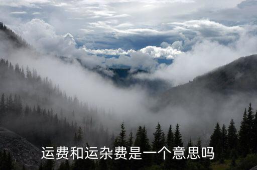 運(yùn)費(fèi)和運(yùn)雜費(fèi)是一個意思嗎