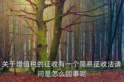為什么簡(jiǎn)易征收增值稅，增值稅簡(jiǎn)易征收