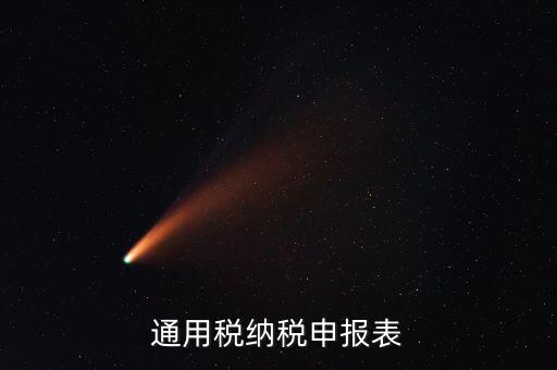 通用申報(bào)表稅什么意思，通用稅納稅申報(bào)表