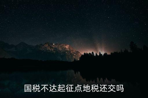 不達(dá)起征點(diǎn)什么意思，小規(guī)模不達(dá)起征點(diǎn)的是否計提印花稅