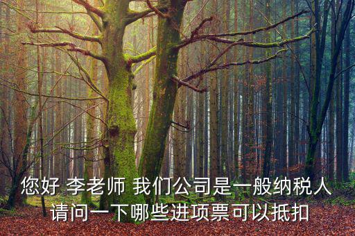 一般納稅人什么抵扣進(jìn)項(xiàng)稅，請問一般納稅人哪些項(xiàng)目可以進(jìn)項(xiàng)抵扣能詳細(xì)解答嗎