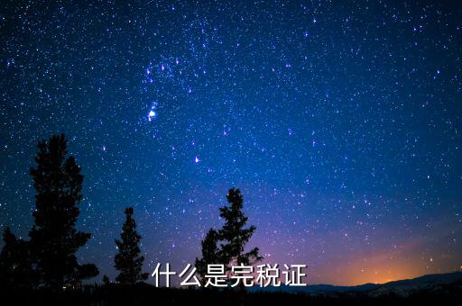 完稅證明包括什么，什么是完稅證