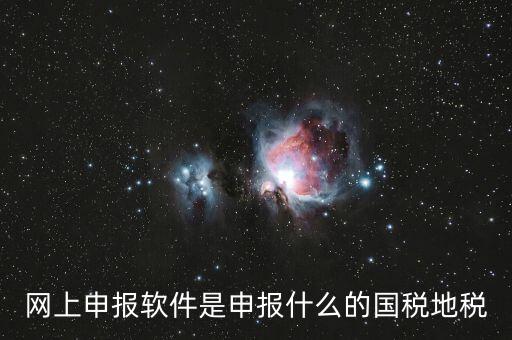 國稅申報軟件是什么，申報軟件是什么