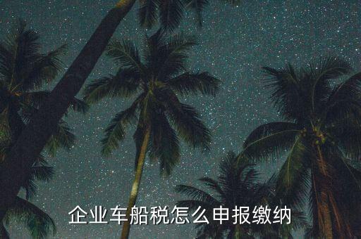 車(chē)船稅按什么申報(bào)，汽車(chē)的車(chē)船使用稅按什么征收