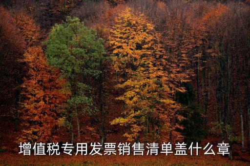 發(fā)票報(bào)銷要蓋什么章，增值稅專用發(fā)票銷售清單蓋什么章