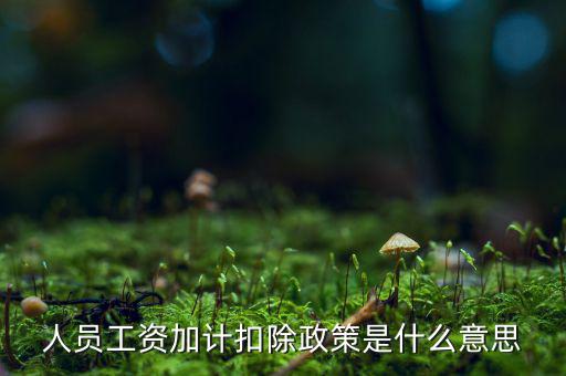 加計(jì)扣除有什么條件，人員工資加計(jì)扣除政策是什么意思