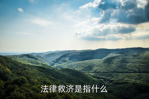 法律救濟(jì)是指什么