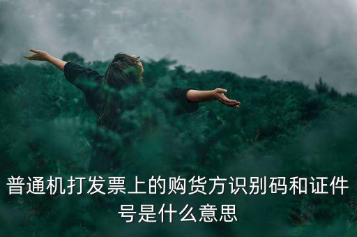 發(fā)票方識(shí)別號(hào)是什么，普通機(jī)打發(fā)票上的購(gòu)貨方識(shí)別碼和證件號(hào)是什么意思