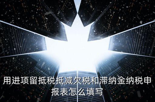用進(jìn)項(xiàng)留抵稅抵減欠稅和滯納金納稅申報(bào)表怎么填寫(xiě)