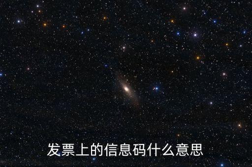 使用新的發(fā)票信息是什么意思，發(fā)票上的信息碼什么意思