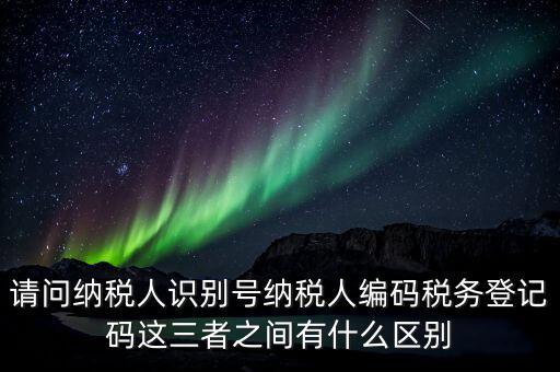 稅收編碼影響什么不同，納稅編碼和稅務(wù)登記號碼有什么不同