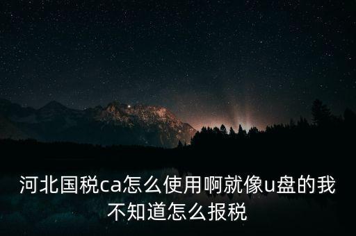 ca行助手是什么，稅務(wù)申報(bào)是否下載ca行助手就可以了