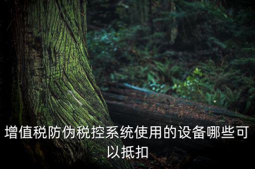 增值稅防偽稅控系統(tǒng)使用的設備哪些可以抵扣