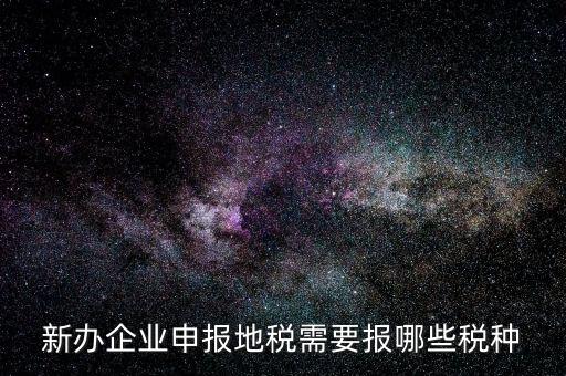 地稅報(bào)什么，新辦企業(yè)申報(bào)地稅需要報(bào)哪些稅種